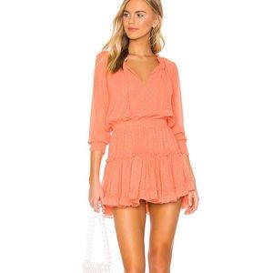MISA Los Angeles Melodie dress in coral